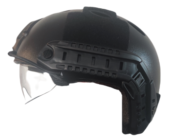 Tactical High Cut Airsoft Helm met Opklapbaar Vizier (16679)